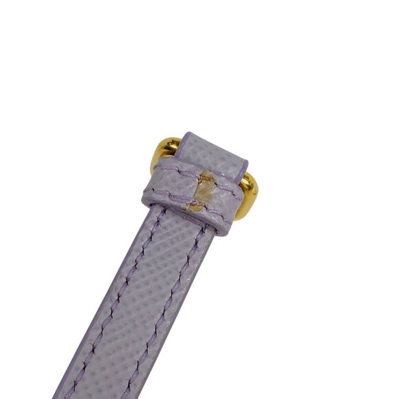 Prada Double Medium Handbag, 2-Way Shoulder Bag, Leather, Light Purple, 1BG77... - Picture 12 of 14